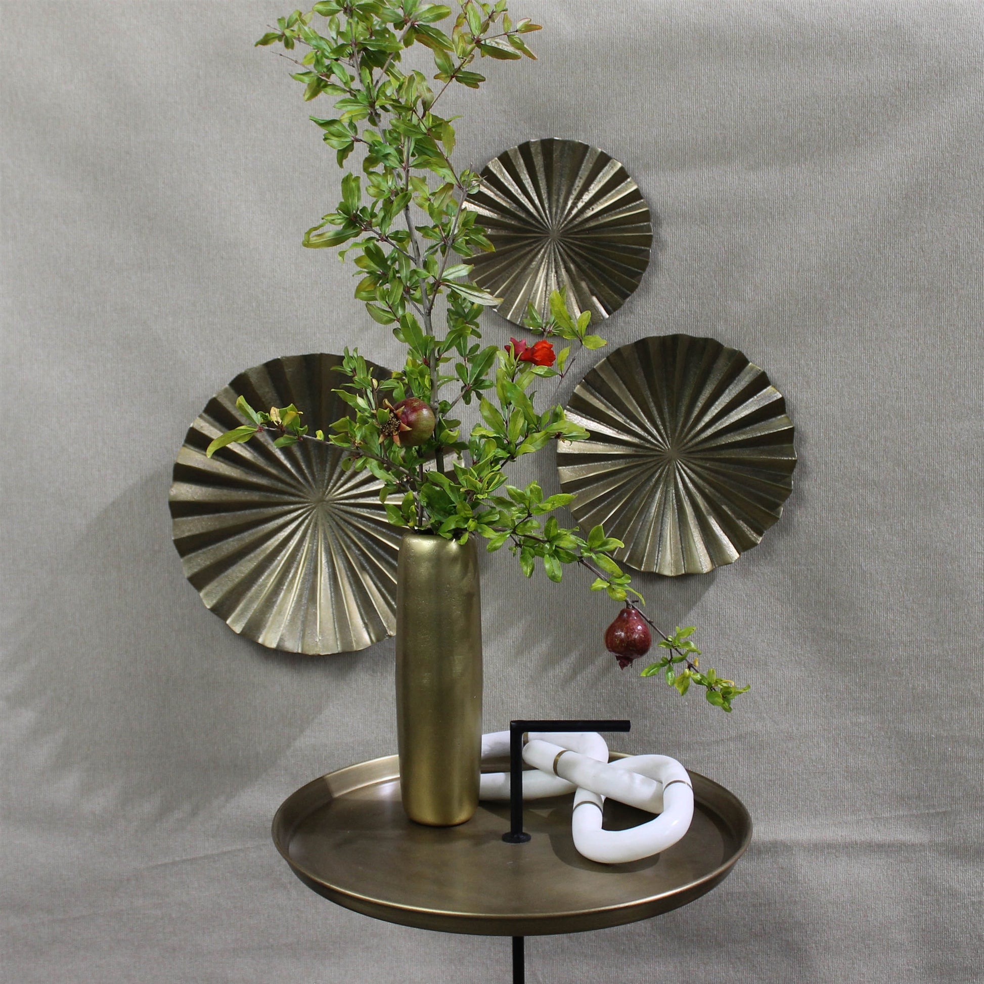 White Marble Chain With Brass - Chapin Furniture