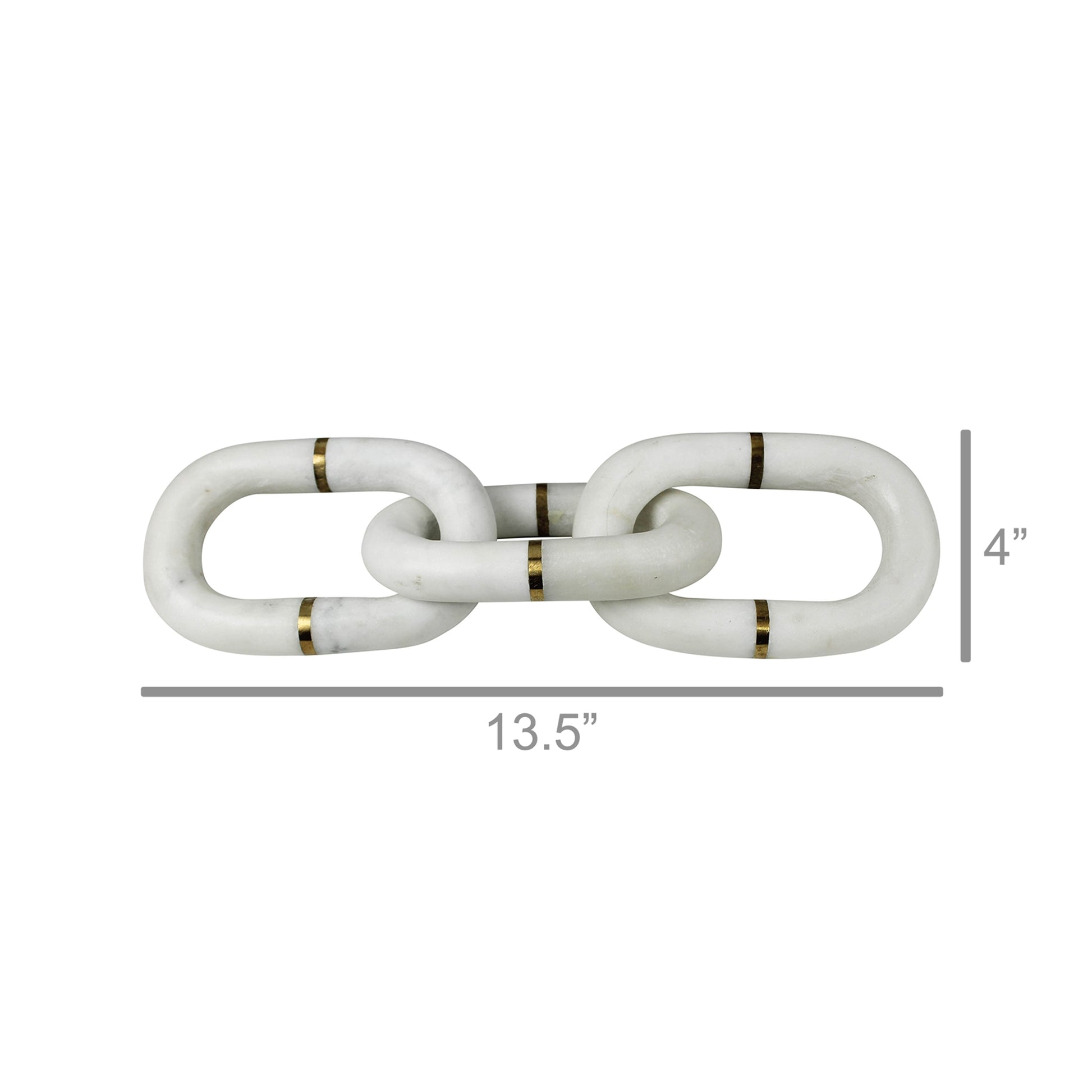 White Marble Chain With Brass - Chapin Furniture