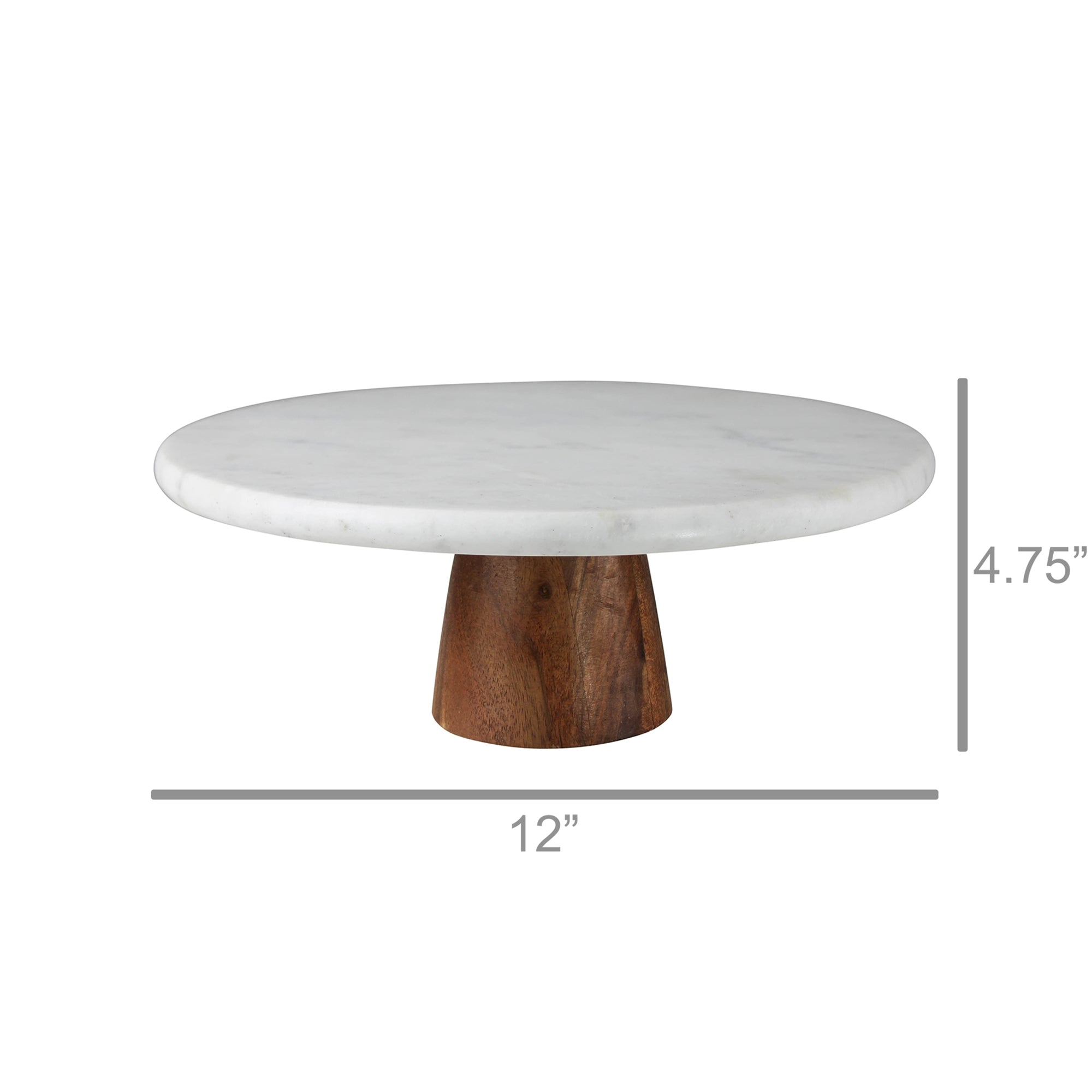 Duel Cake Pedestal - Marble & Wood