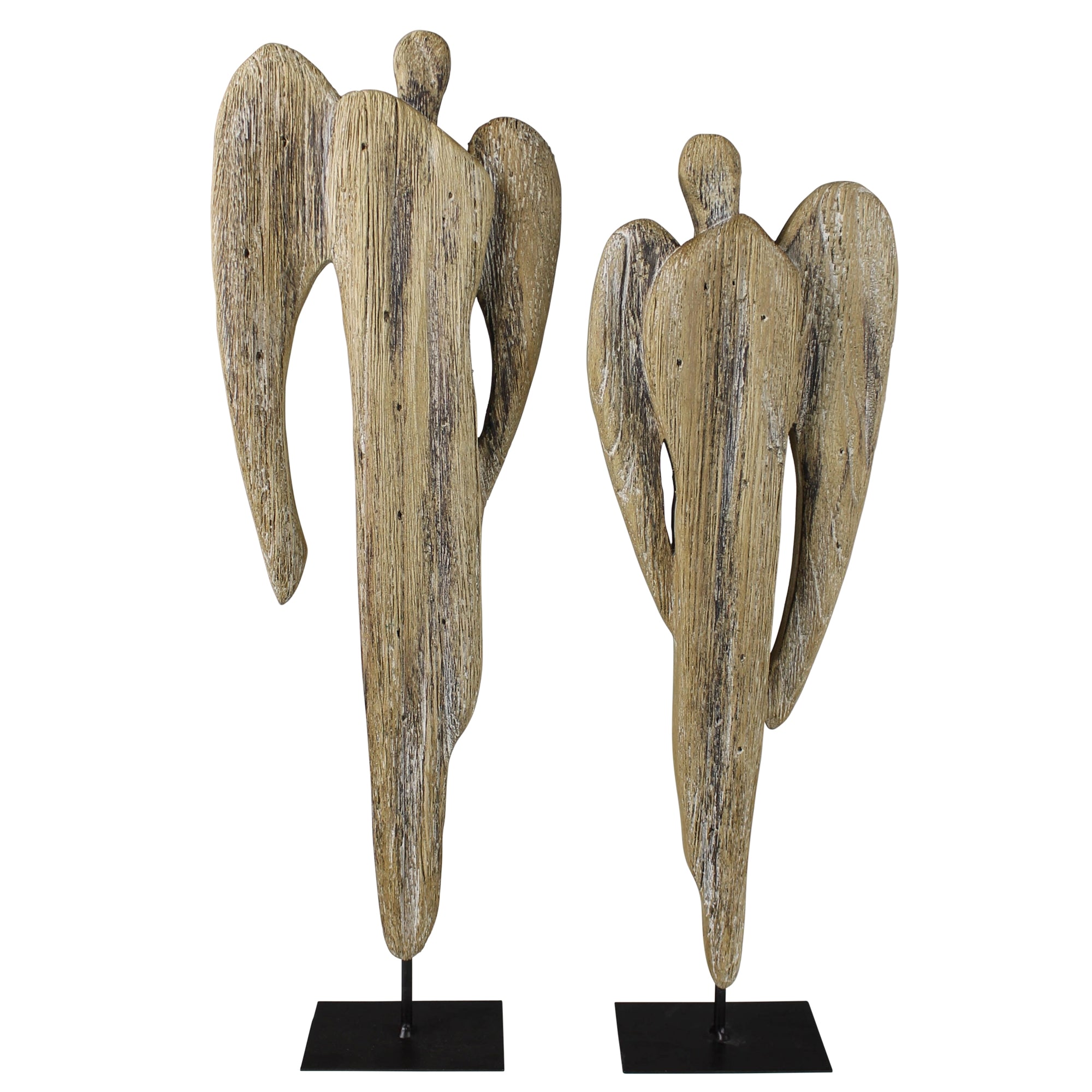 Set of 2 Wood Angels - Large