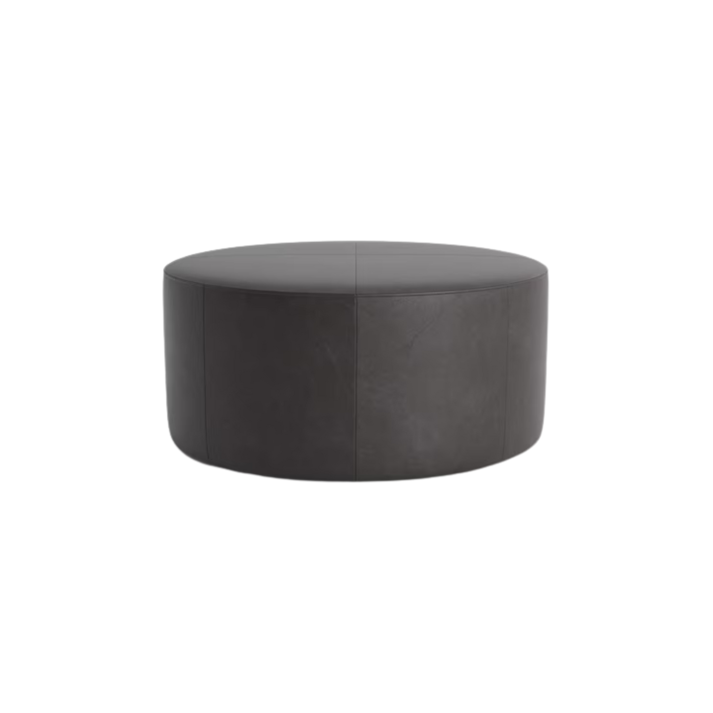 Kelly 38" Round Leather Ottoman - Custom - Chapin Furniture