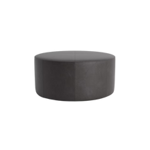 Kelly 38" Round Leather Ottoman - Custom - Chapin Furniture