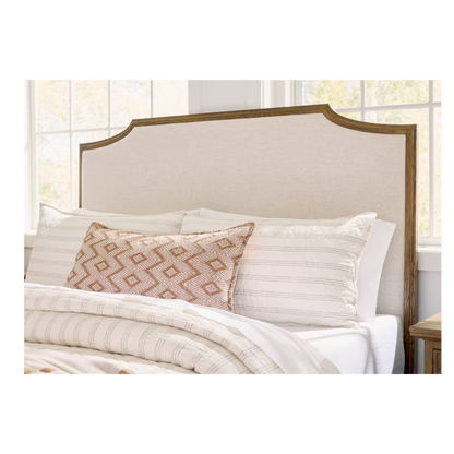 Surry Upholstered Headboard Truffle Oak - Queen - Chapin Furniture