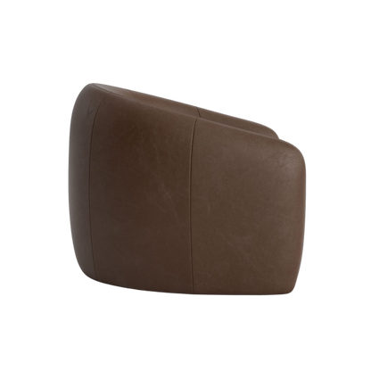 Garner Leather Barrel Swivel Chair - Custom - Chapin Furniture