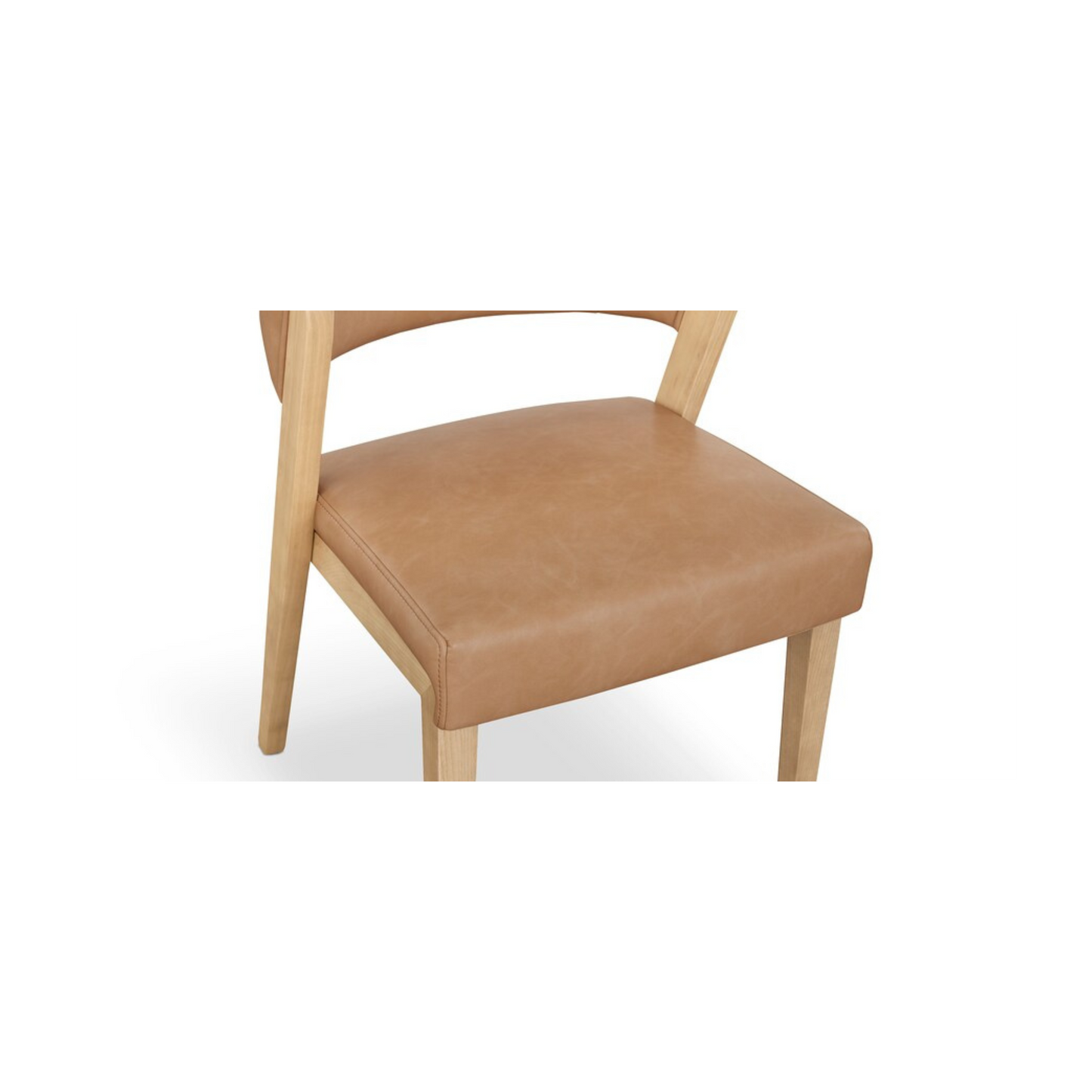 Asher Upholstered Faux Leather Dining Chair - Tan - Chapin Furniture