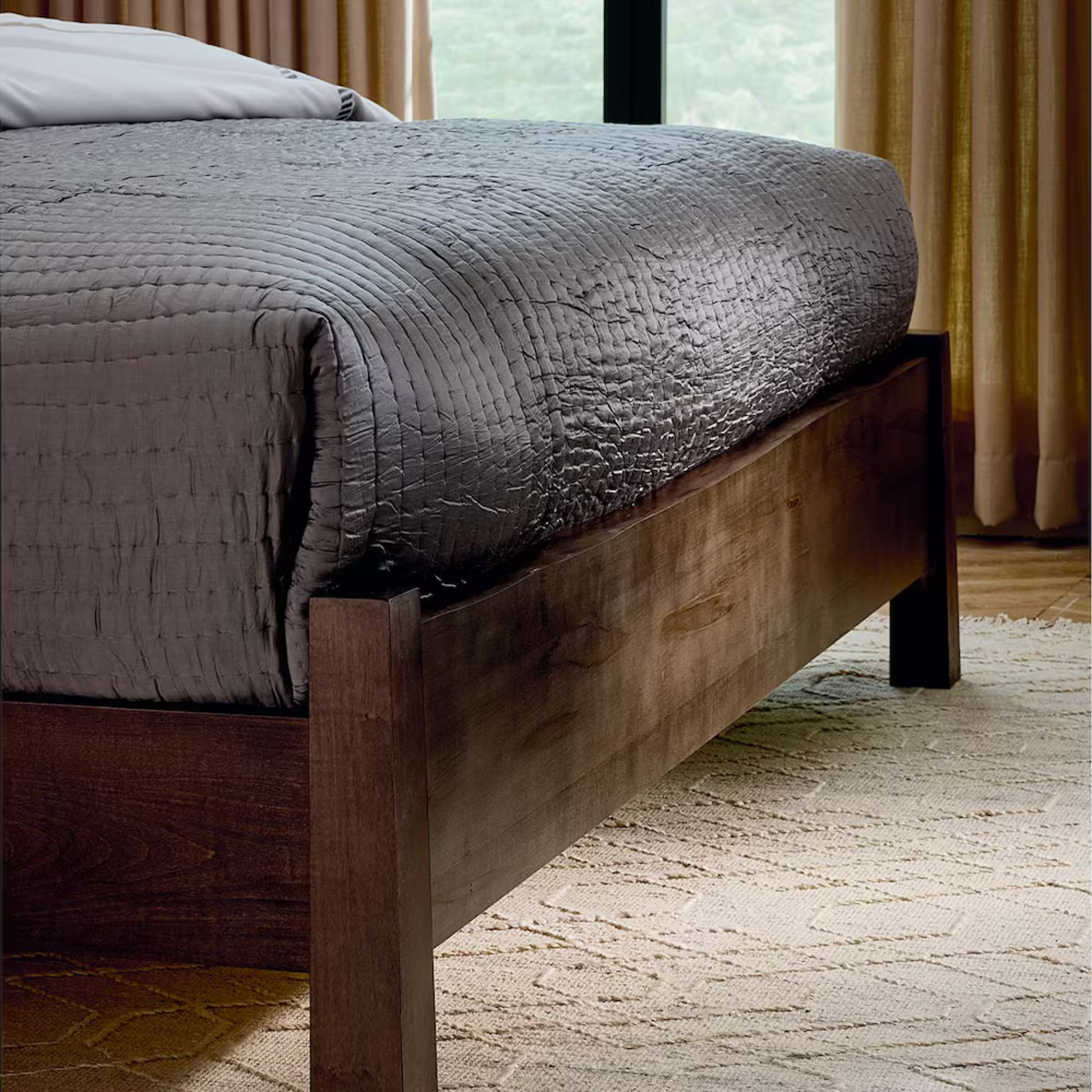 Benchmade Heritage Live Edge Leather Upholstered Bed - Custom - Chapin Furniture