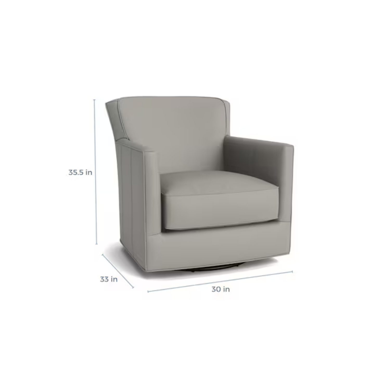 New American Living Leather Thin Track Arm Swivel Glider Chair - Custom - Chapin Furniture