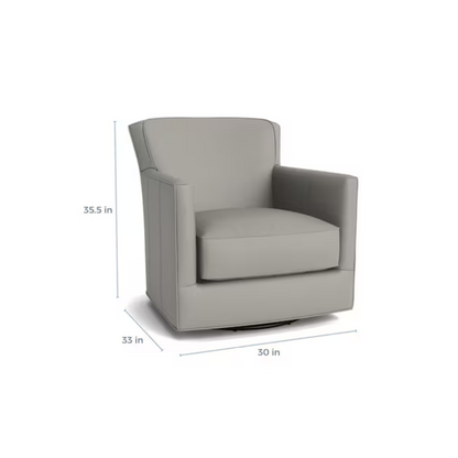 New American Living Leather Thin Track Arm Swivel Glider Chair - Custom - Chapin Furniture