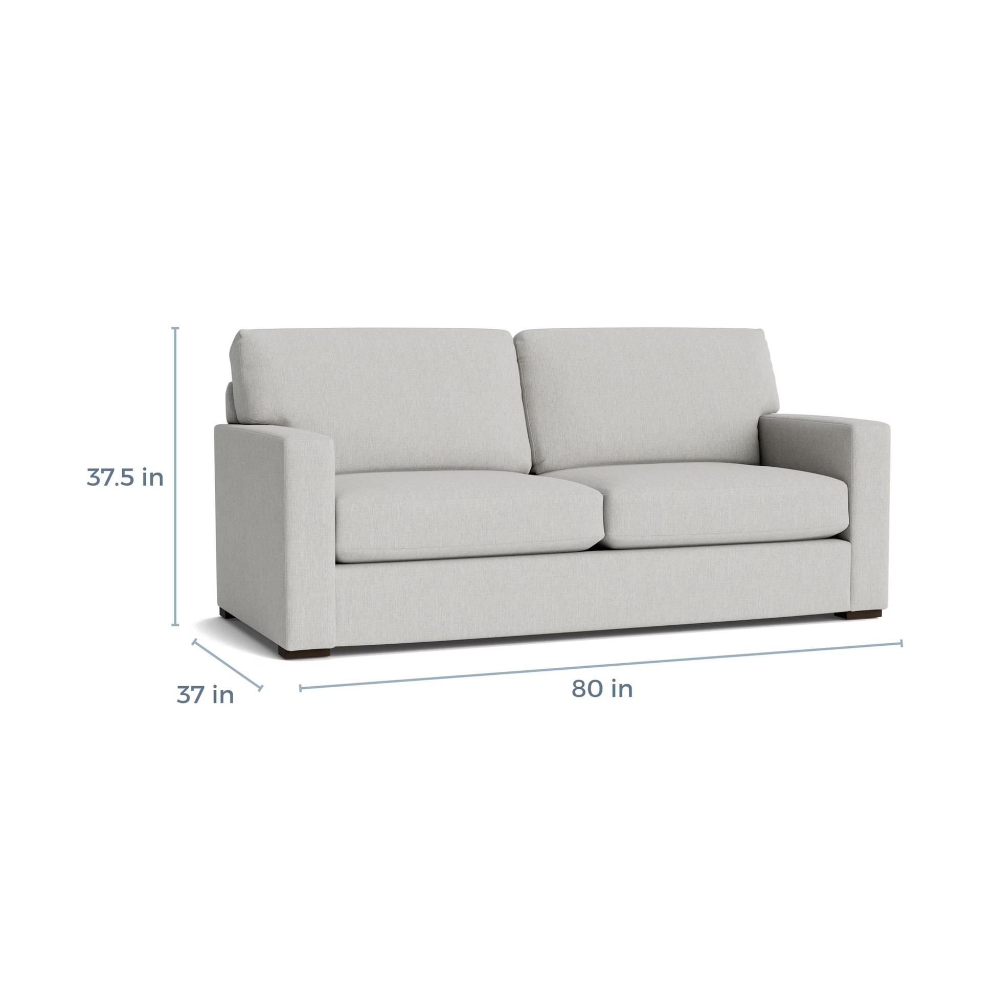 Anson 80" Track Arm Sofa - Laredo Chrome - Chapin Furniture