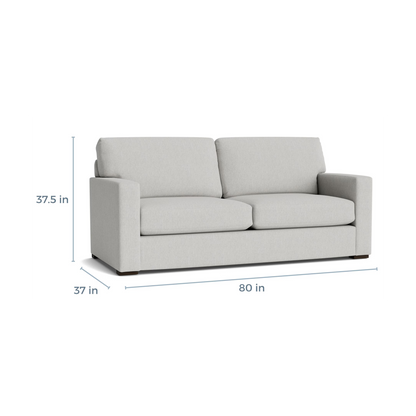 Anson 80" Track Arm Sofa - Laredo Chrome - Chapin Furniture