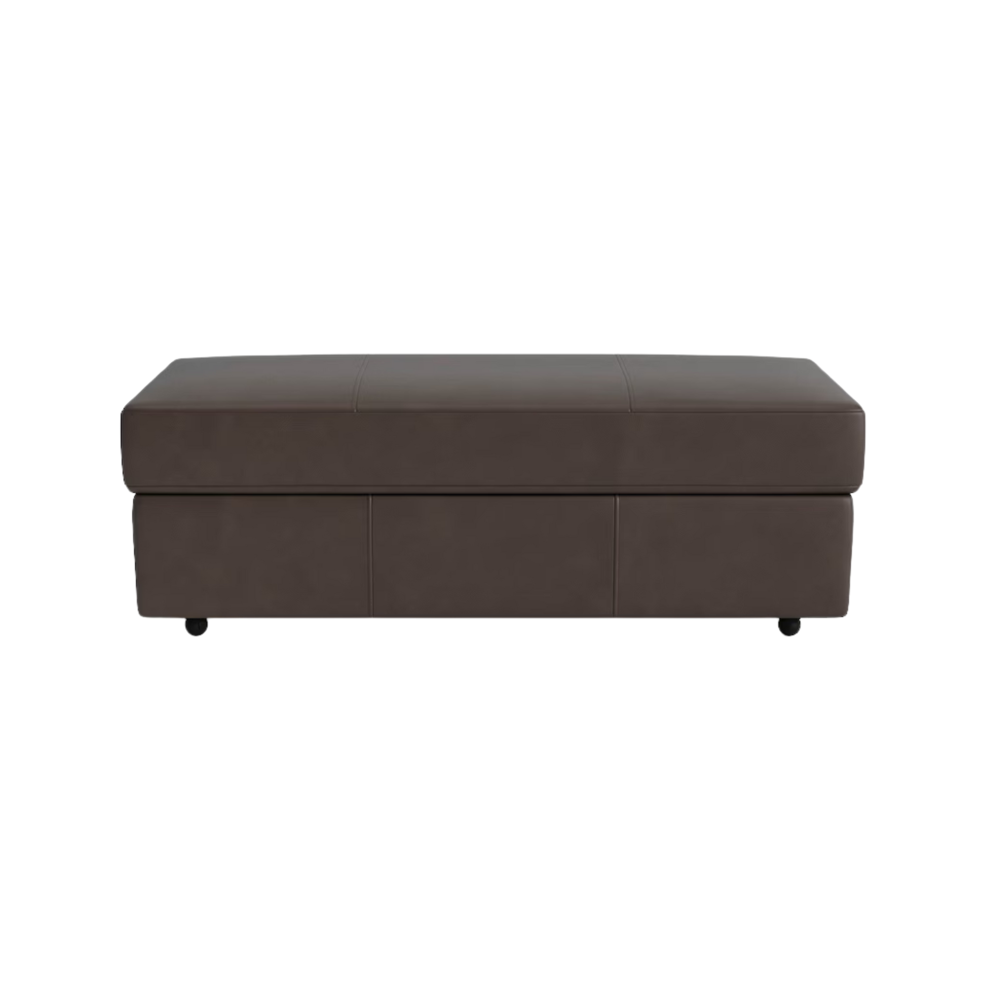Ellery Leather Storage Ottoman - Custom - Chapin Furniture