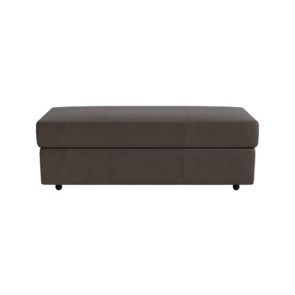 Ellery Leather Storage Ottoman - Custom - Chapin Furniture