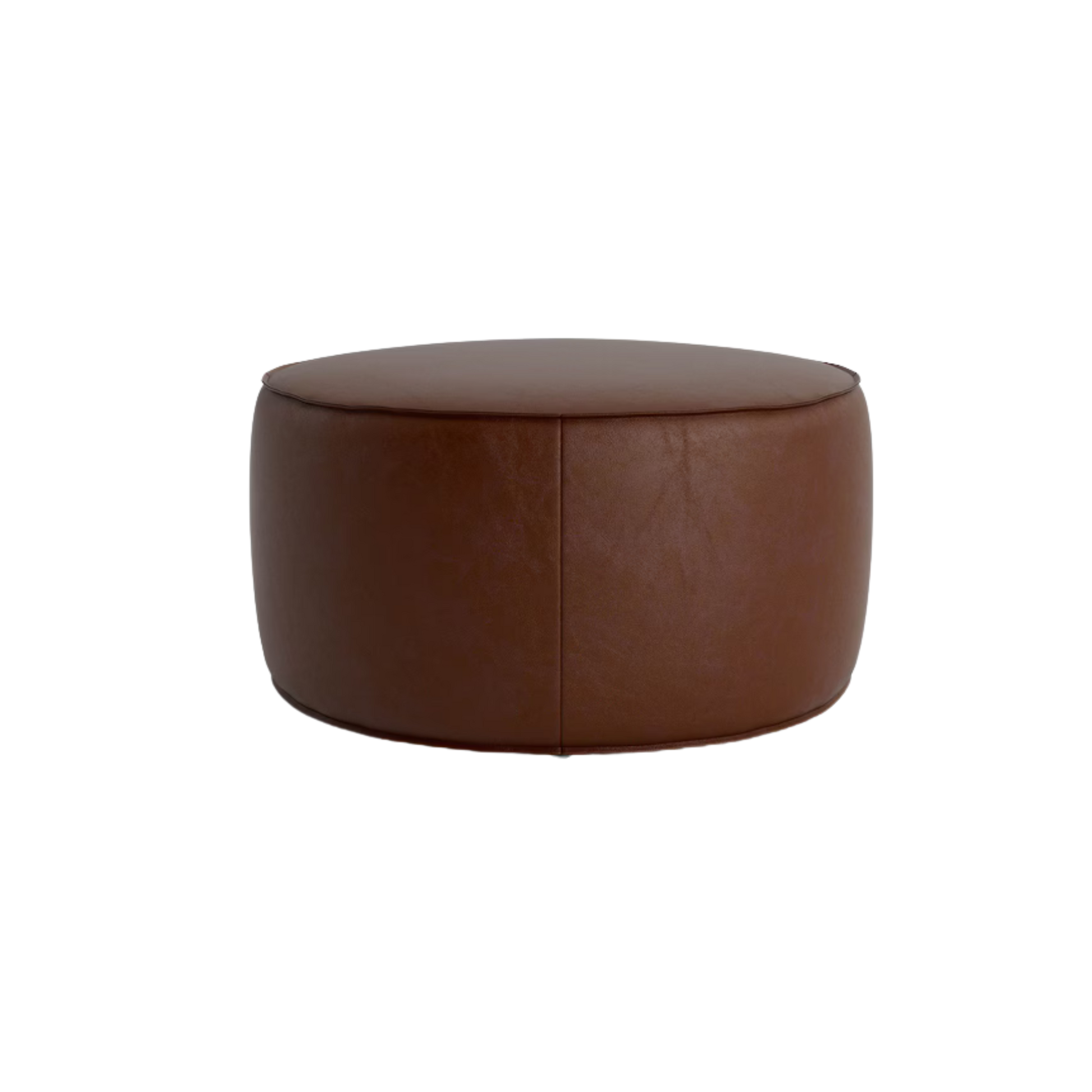 Rhonda Round Leather Ottoman - Custom - Chapin Furniture