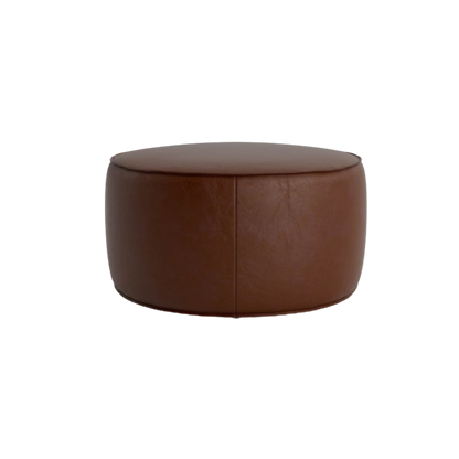 Rhonda Round Leather Ottoman - Custom - Chapin Furniture