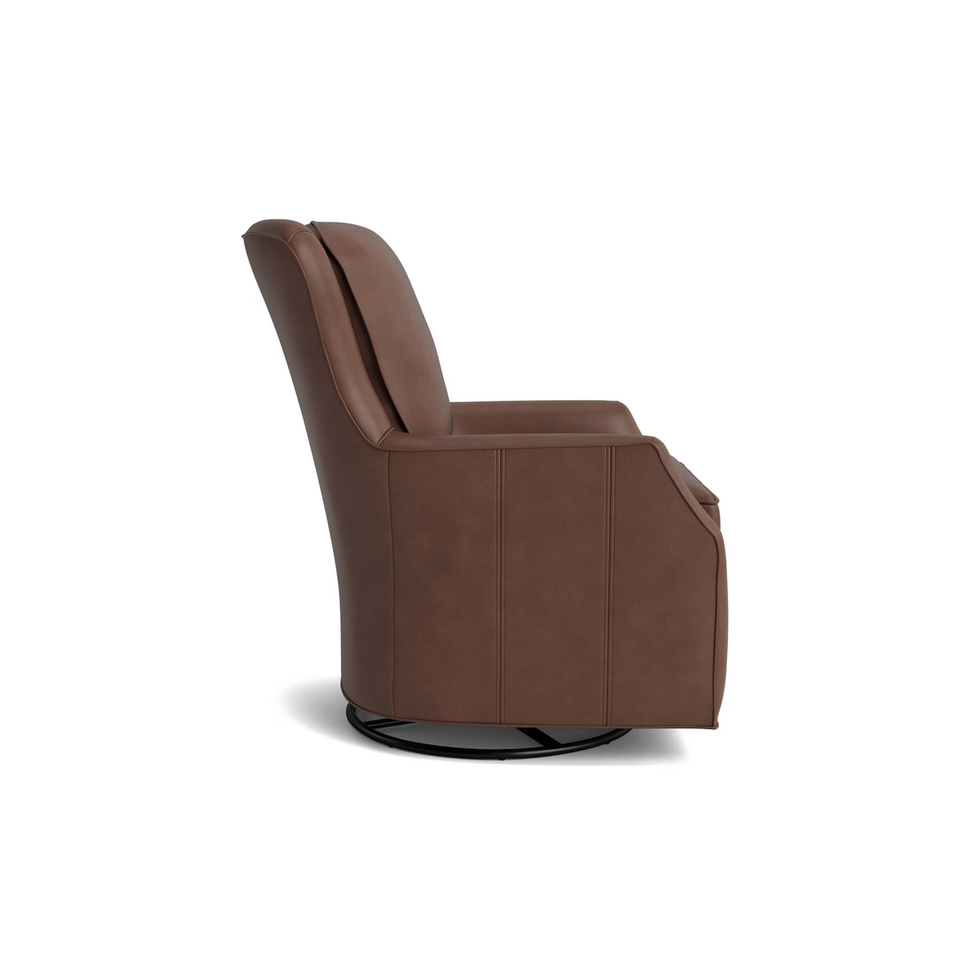 Kent Leather Slope Arm Swivel Glider Chair - Custom - Chapin Furniture