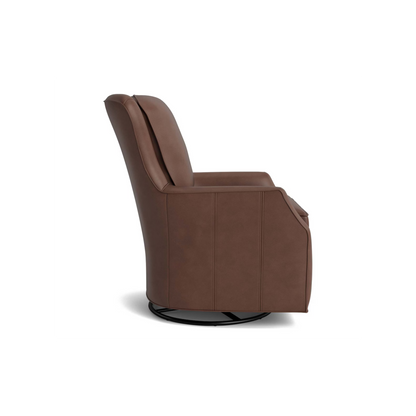 Kent Leather Slope Arm Swivel Glider Chair - Custom - Chapin Furniture