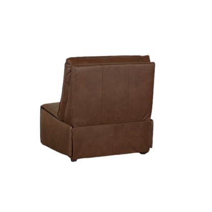 Everett Leather Armless Zero Gravity Power Recliner - Cork Leather - Chapin Furniture