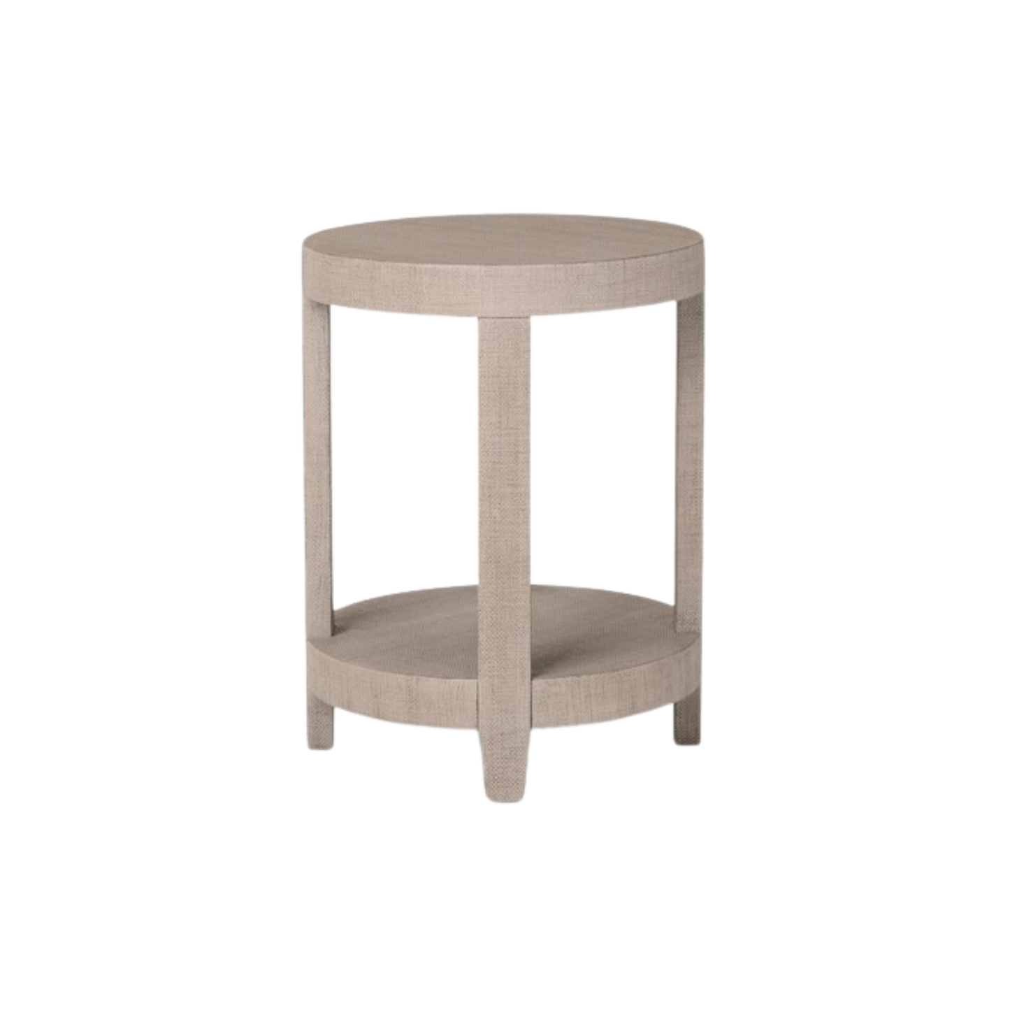 Ventura Raffia Round Lamp Table - Sand Grey - Chapin Furniture