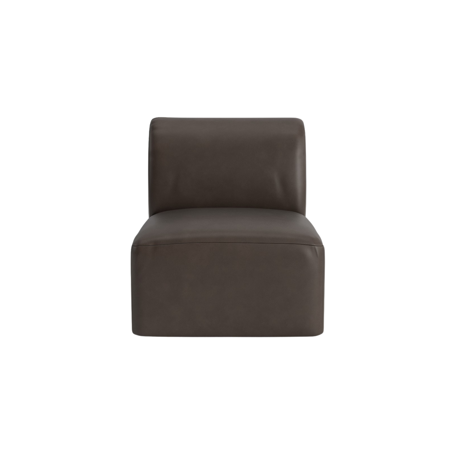 Clyde Leather Armless Swivel Chair - Custom - Chapin Furniture