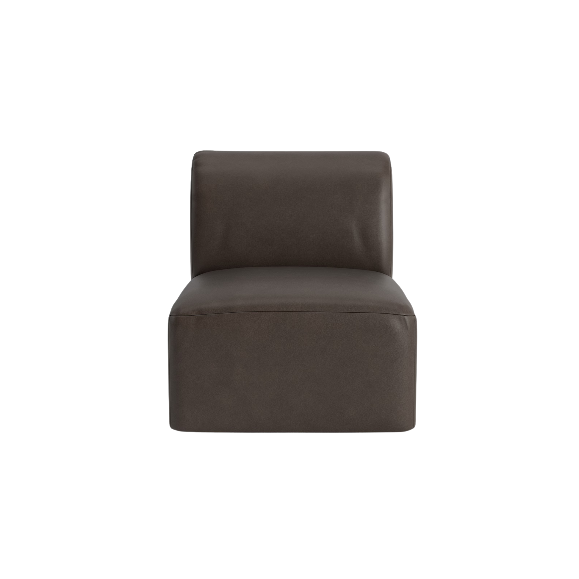 Clyde Leather Armless Swivel Chair - Custom - Chapin Furniture