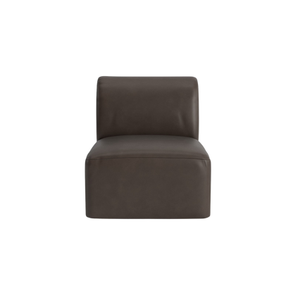 Clyde Leather Armless Swivel Chair - Custom - Chapin Furniture