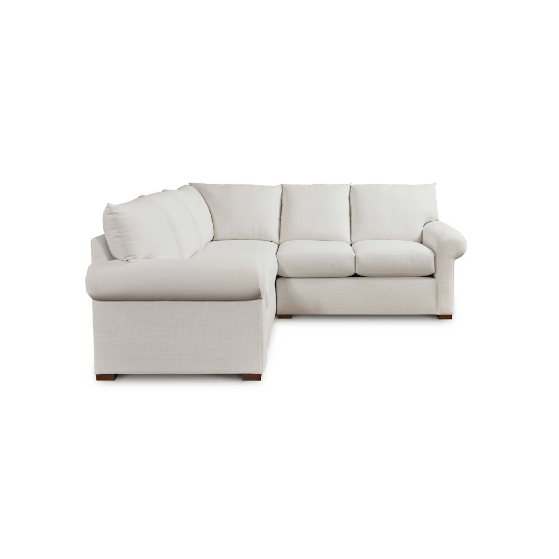 Hanover Roll Arm L-Shaped Sectional - Bellaire Cloud - Chapin Furniture