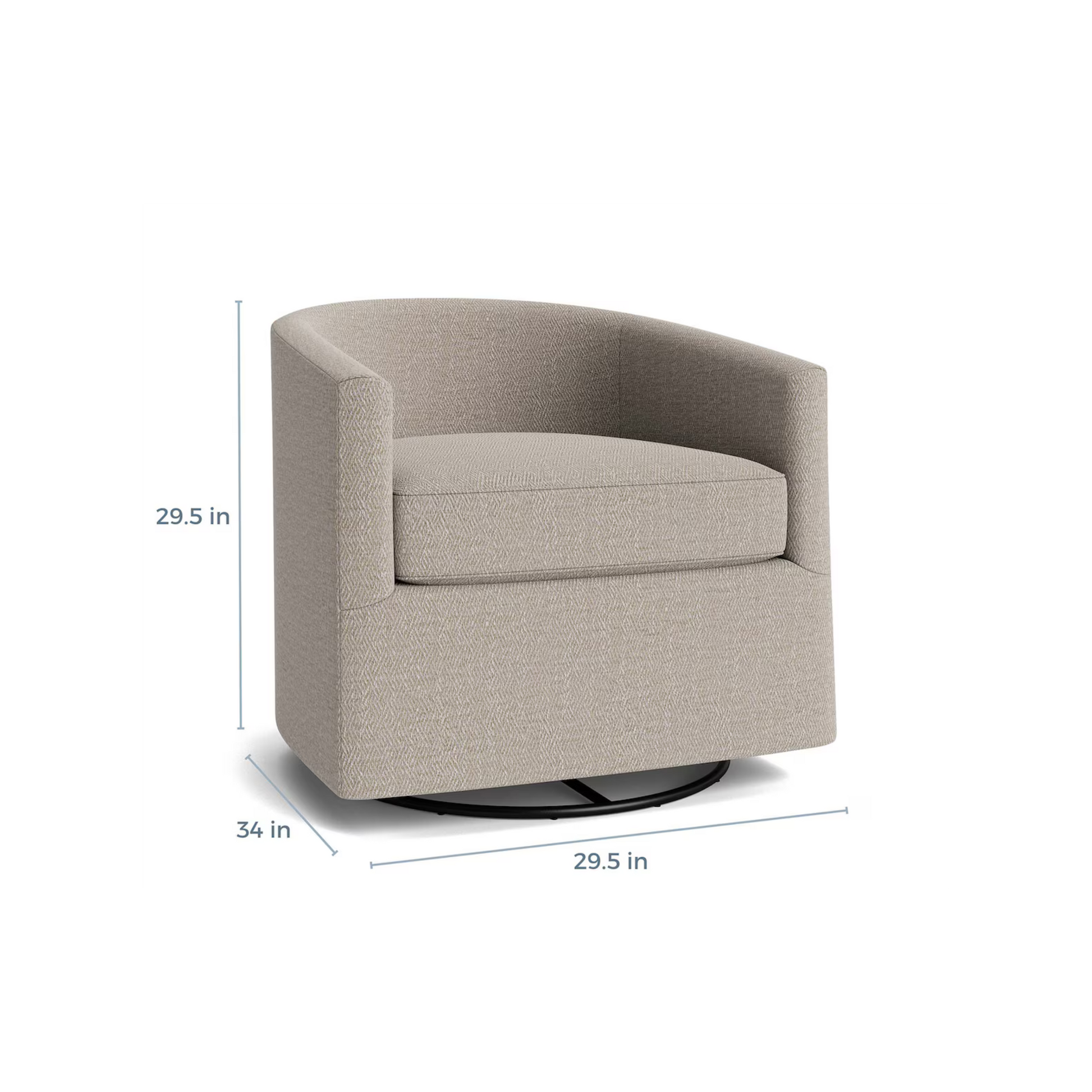 Maxwell Barrel Back Swivel Glider Chair - Custom - Chapin Furniture