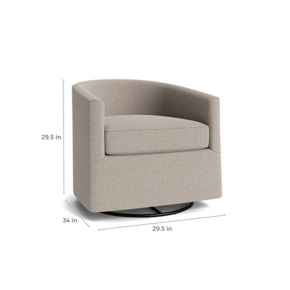 Maxwell Barrel Back Swivel Glider Chair - Custom - Chapin Furniture