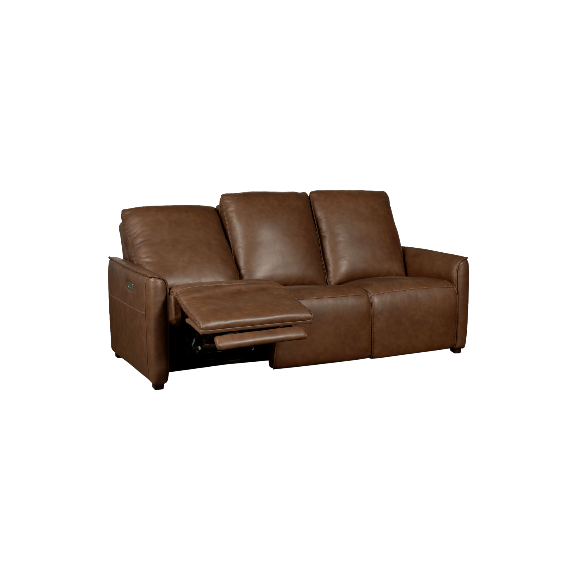 Everett Leather Reclining Sofa - Cork Leather - Chapin Furniture