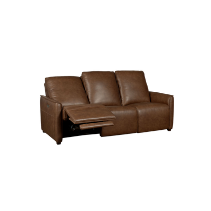 Everett Leather Reclining Sofa - Cork Leather - Chapin Furniture