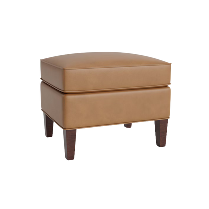 Kent Leather Ottoman - Custom - Chapin Furniture