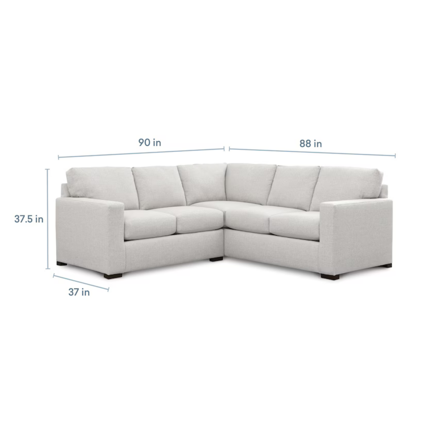 Anson Track Arm L-Shaped Sectional - Laredo Chrome - Chapin Furniture