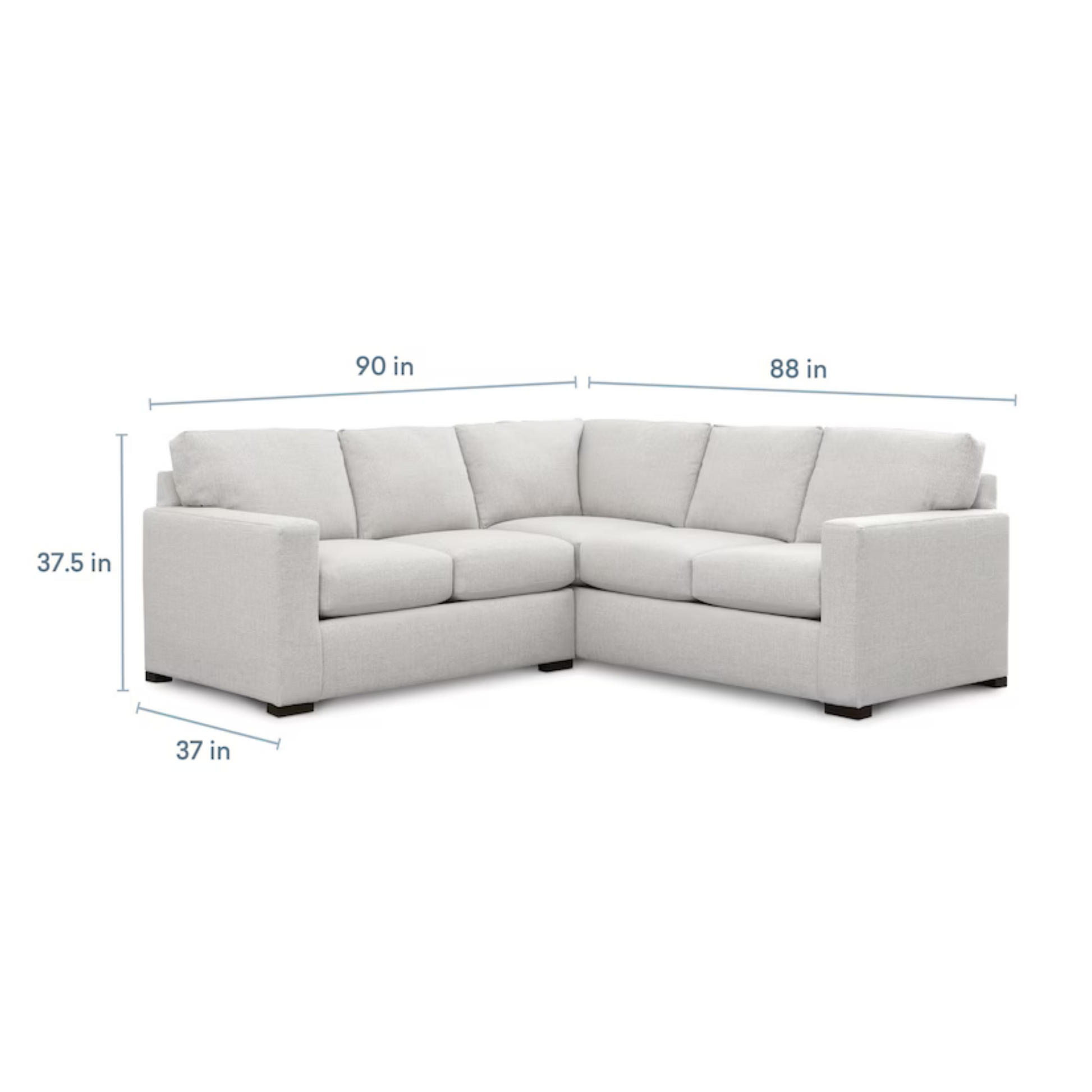 Anson Track Arm L-Shaped Sectional - Laredo Chrome - Chapin Furniture