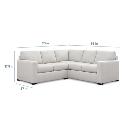 Anson Track Arm L-Shaped Sectional - Laredo Chrome - Chapin Furniture