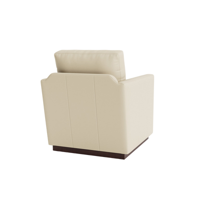 Myles Leather Thin Track Arm Swivel Chair - Custom - Chapin Furniture