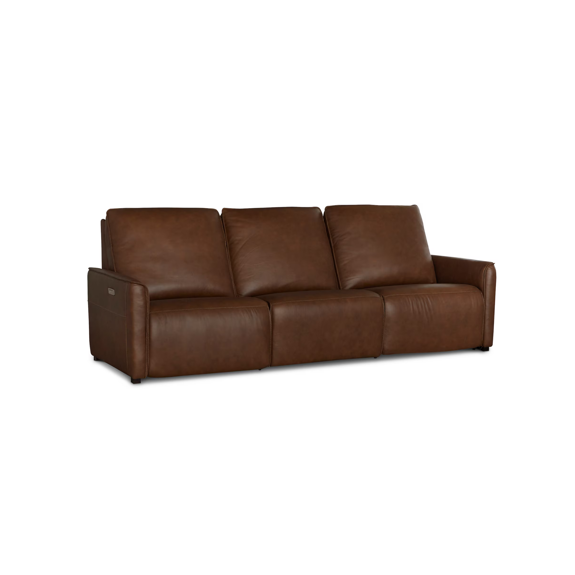 Everett Leather Modular Reclining Sofa - Cork Leather - Chapin Furniture