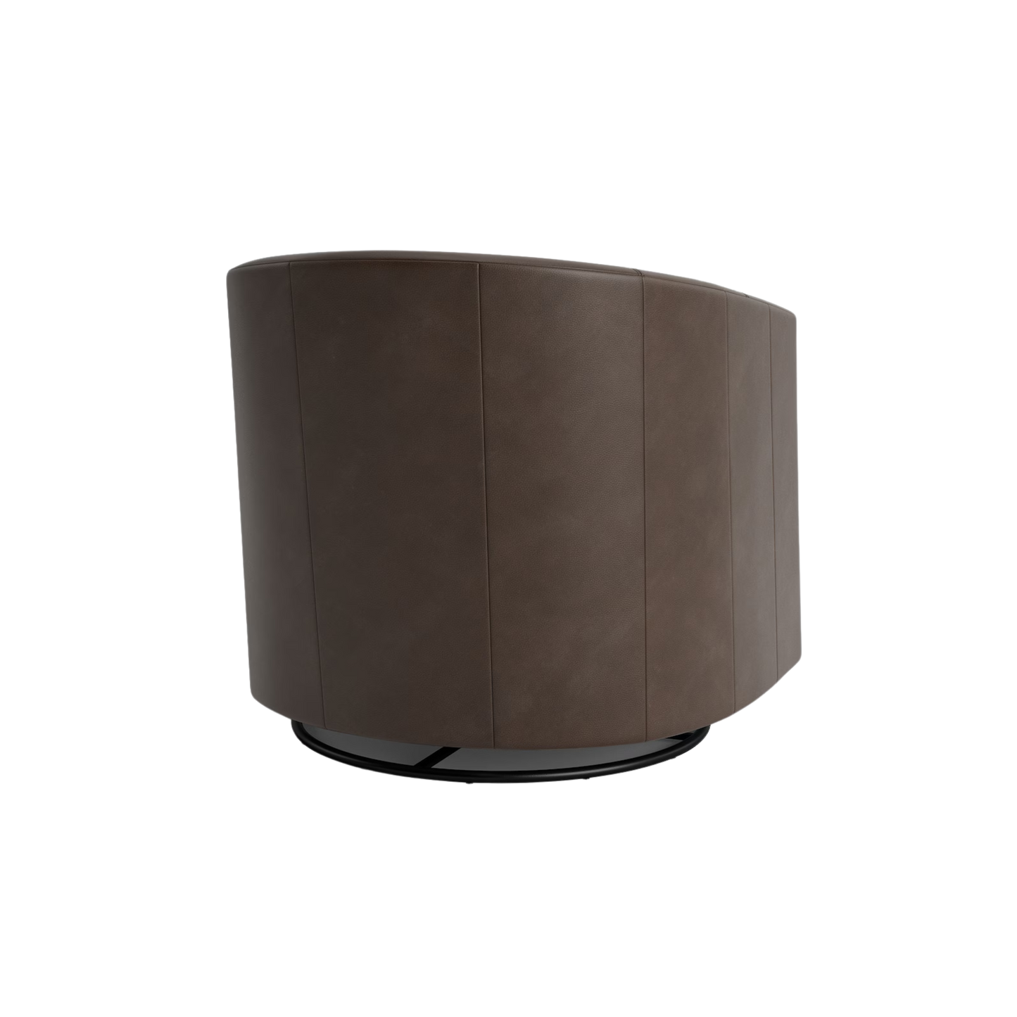 Maxwell Leather Barrel Back Swivel Glider - Custom - Chapin Furniture