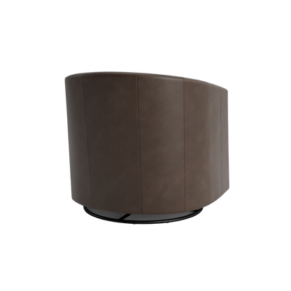 Maxwell Leather Barrel Back Swivel Glider - Custom - Chapin Furniture