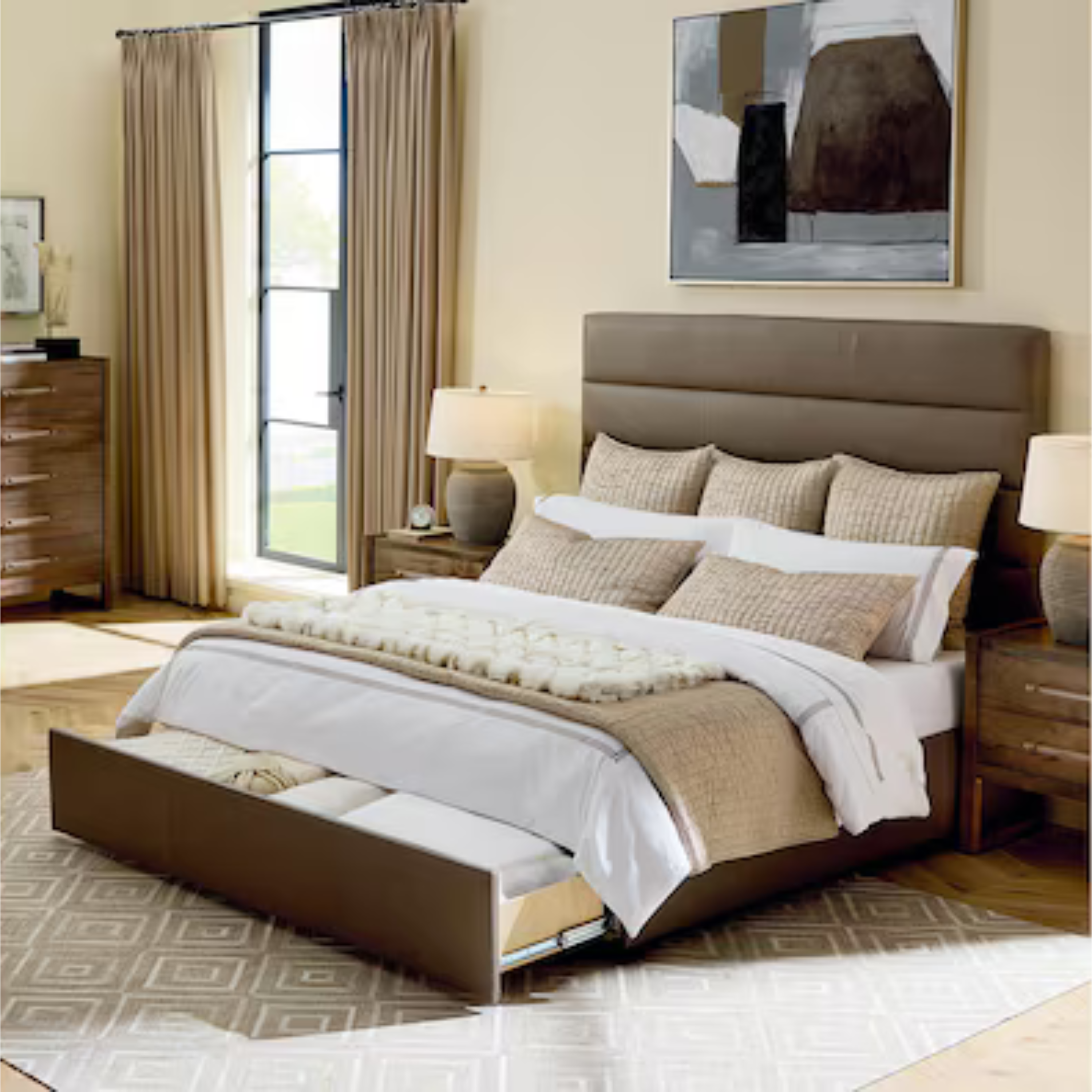 Parkton Leather Upholstered Bed - Thumbnail 3