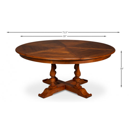 Walnut Jupe Dining Table,Medium - Chapin Furniture