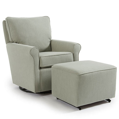 Kacey Swivel Glider Chair With Ottoman Option- Custom - Chapin Furniture