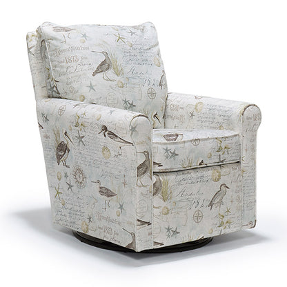 Kacey Swivel Glider Chair With Ottoman Option- Custom - Chapin Furniture