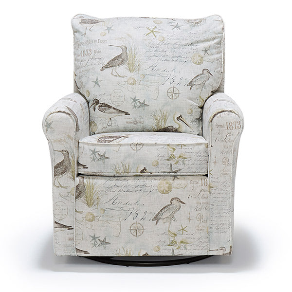 Kacey Swivel Glider Chair With Ottoman Option- Custom - Chapin Furniture