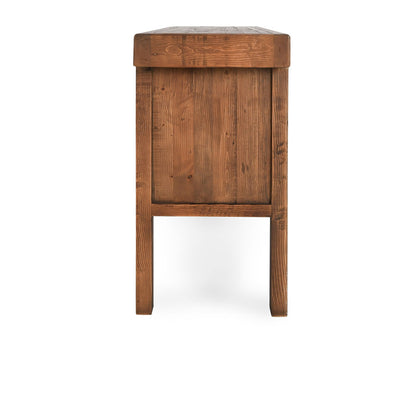 Lahey Reclaimed Pine Wood Console Table- Mission Brown - Chapin Furniture