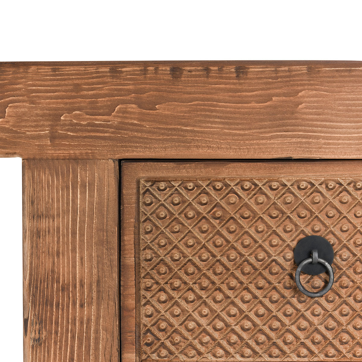 Lahey Reclaimed Pine Wood Console Table- Mission Brown - Chapin Furniture