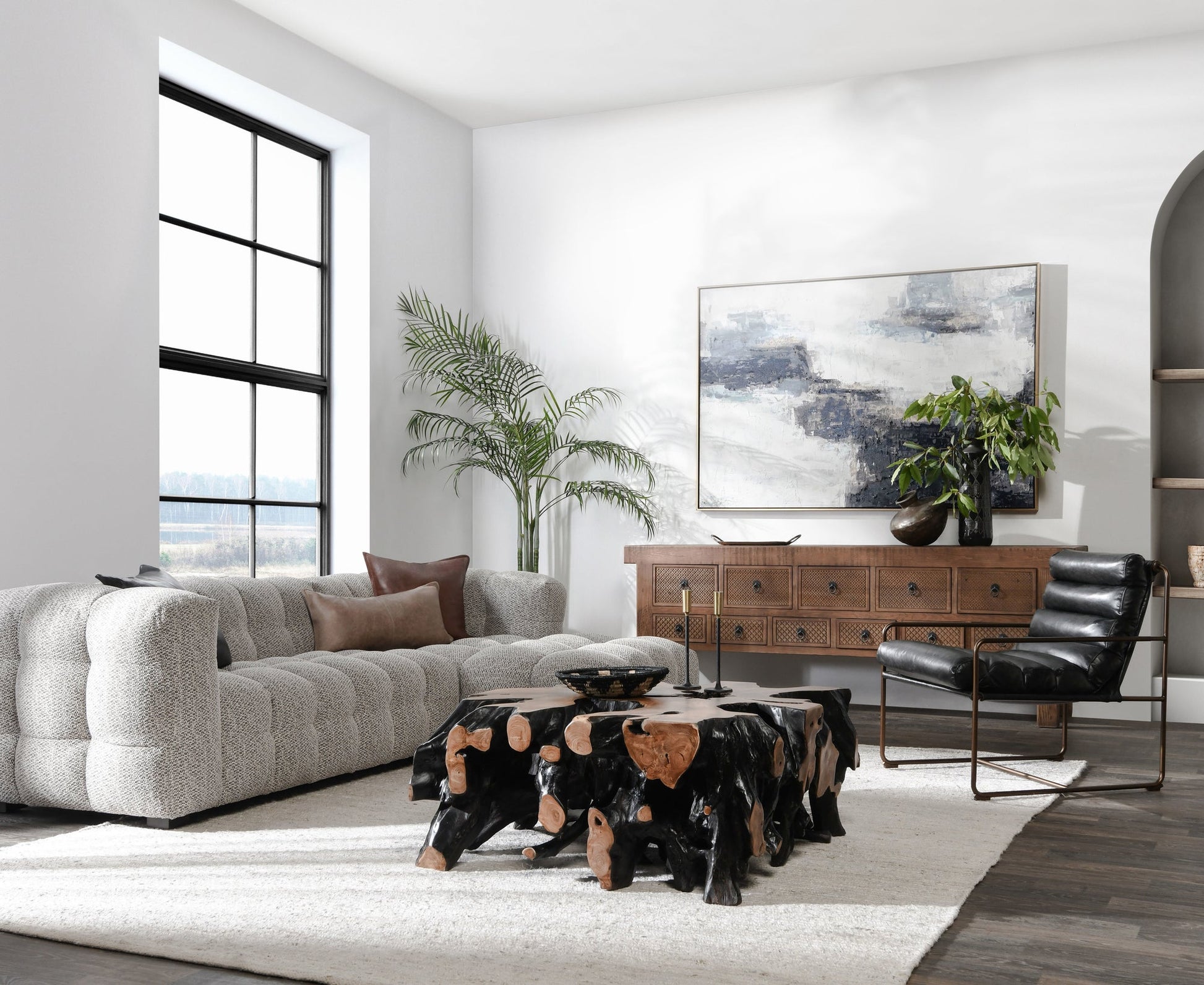 Cypress Root 40" Square Coffee Table - Chapin Furniture