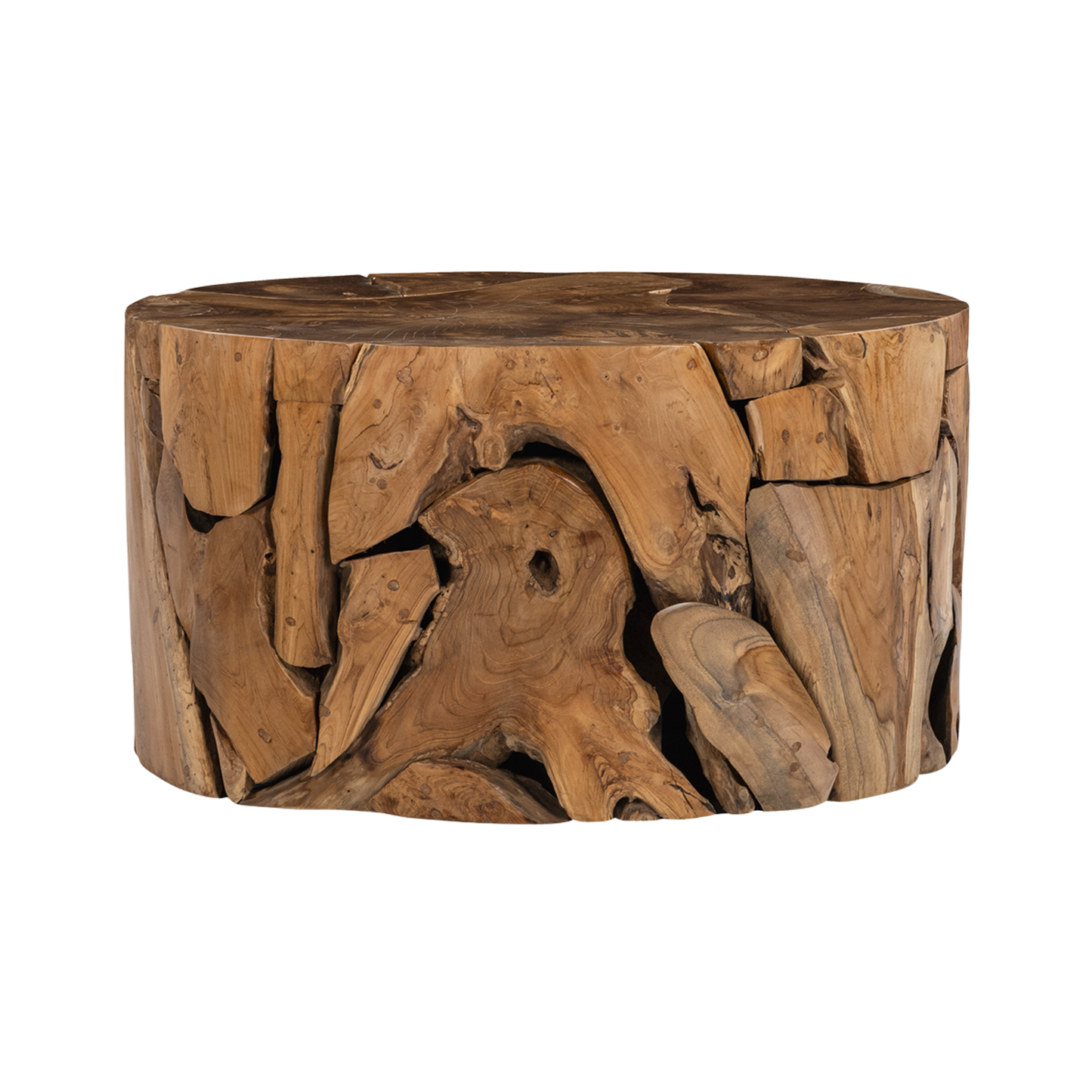 Rhea Teak Wood 32" Round Coffee Table - Chapin Furniture