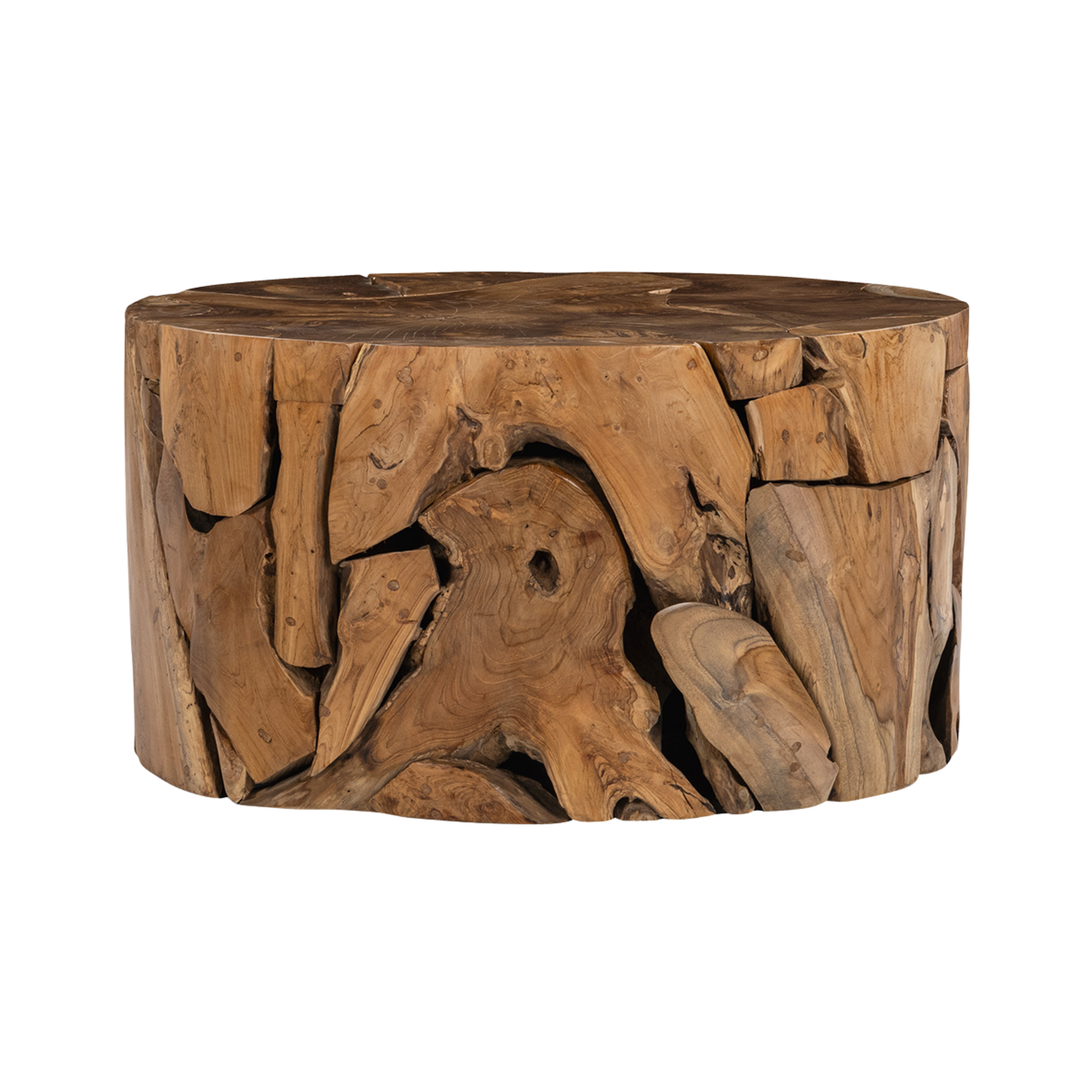 Rhea Teak Wood 32" Round Coffee Table - Chapin Furniture