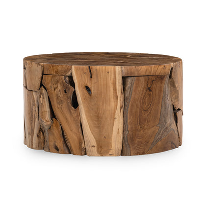 Rhea Teak Wood 32" Round Coffee Table - Chapin Furniture