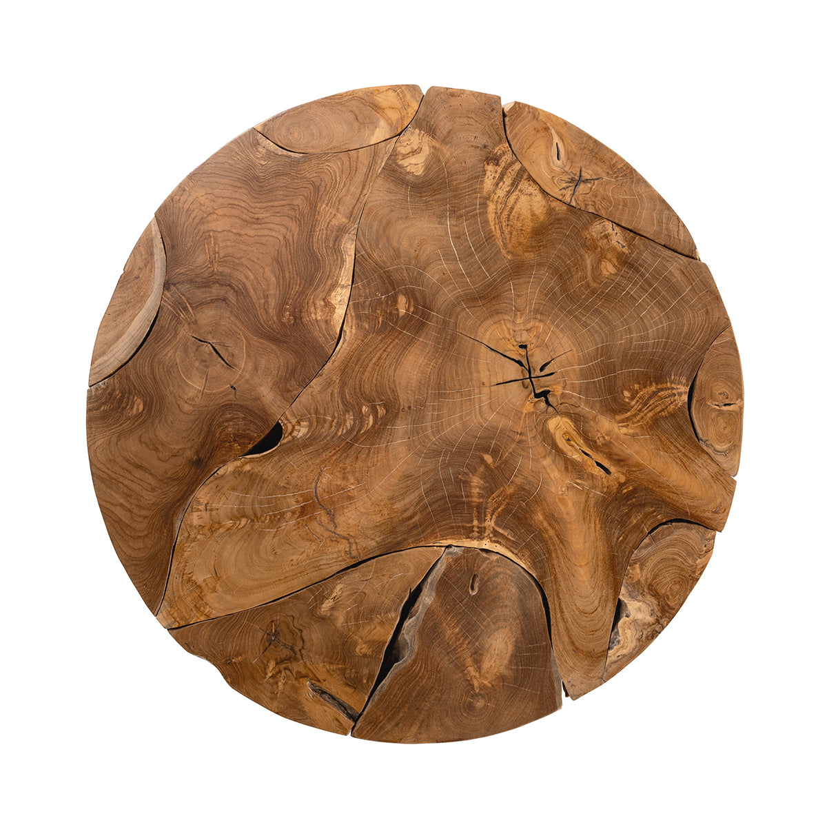 Rhea Teak Wood 32" Round Coffee Table - Chapin Furniture